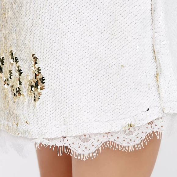 Free People- Seeing double Sequin slip dress - Picture 5 of 16